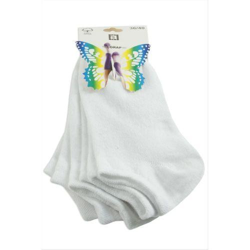 3 Çift Beyaz Renkli Snekars Çorap