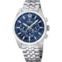 Festina F20742/1 Quartz Çelik Gri Mavi Kadran 10 ATM 44 mm Erkek Kol Saati