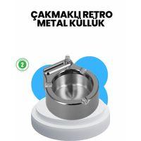 Metal Küllük Çakmaklı Masa Üstü Şık Tasarım