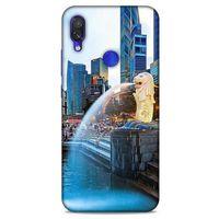 Xiaomi Redmi Note 7 Kılıf Dünya Mimarisi (47) Crystal Flex Kılıf Merlion Singapur