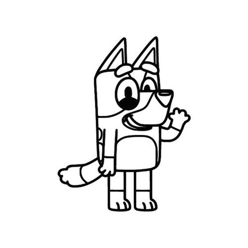 Bluey ve Bingo Şablon Duvar Sanatı Kalın Çizgiler (Bu ürün Sadece Plastik parçadır - Almadan Önce Soru Sorabilirsiniz)