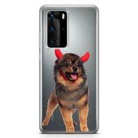 Huawei P40 Pro Kılıf Pom Köpek Arka Kapak Koruma Desenli Full Koruyucu