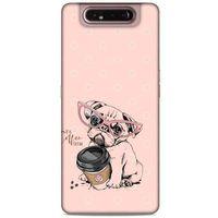 Animax Pugs COFEE Samsung Galaxy A80 Kılıf Desenli Silikon
