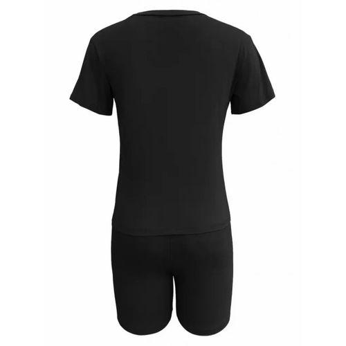Pilelistore Kadın Kısa Kollu çapa Baskılı Viskon Ikili Takım