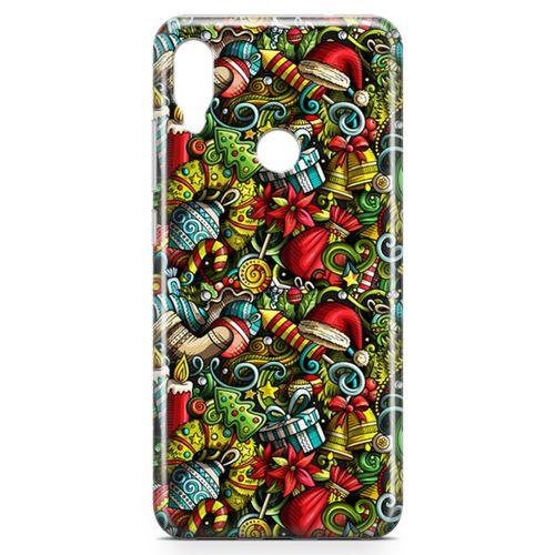 Xiaomi Redmi Note 7 Pro Kılıf Yılbaşı Süsleri Doodle Arka Kapak Koruma Desenli Full Koruyucu