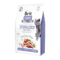 Brit Care Kilo Kontrolü İhtiyacı Olan Kısırlaştırılmış Kediler İçin, Tahılsız, Hipoalerjenik, Taze Ördek Etli Ve Hindi Etli Kuru Mama 2 kg
