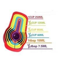 Pratik Ölçü Kaşığı Kabı 5li Şeker Baharat Sıvı Ölçer Aparat