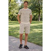 ALEXANDERGARDI Çizgili Triko Şort