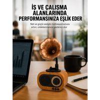 Kablosuz Retro Radyo Hoparlör 5w Güçlü Ses Usb Hafıza Kart Destekli Yeni Nesil