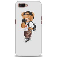 Oppo RX17 Neo Kılıf HD Baskılı Kılıf - Teddy Bear Cool + Tam Ekran Koruyucu