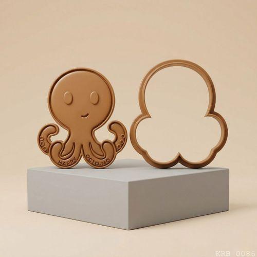 Sevimli Ahtapot Hamur Şekillendirici Kurabiye Kalıbı Oyun Hamuru Kalıbı 9 cm