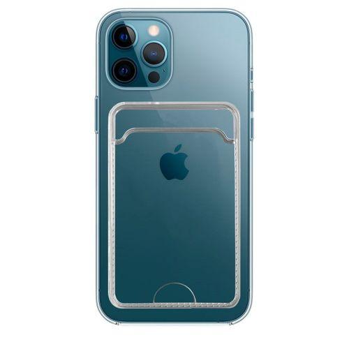 iphone 12 ProMax Lüx Kartlıklı Şeffaf Telefon Kılıfı