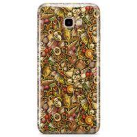 Samsung Galaxy J4 Plus Kılıf Gastronomi Doodle Arka Kapak Koruma Desenli Full Koruyucu