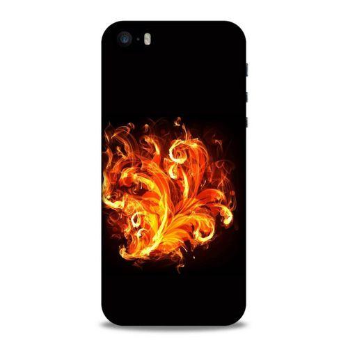 Lopard Apple iPhone SE Uyumlu Kılıf FireX (22) Tam Koruma Kılıfı Ateş Buket