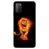 Lopard Xiaomi Poco M3 Uyumlu Kılıf FireX (20) Koruyucu Kılıf Ateşli Aslan