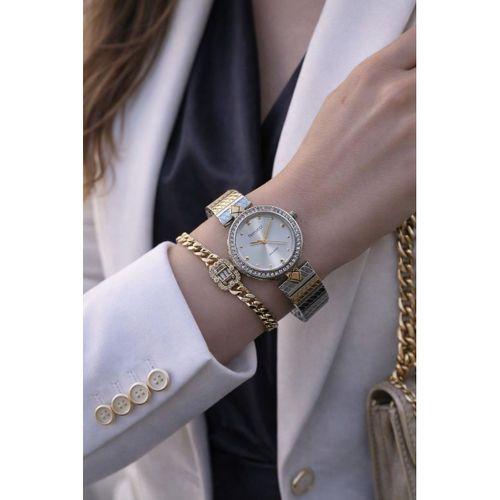 Ferrucci Çelik Kordon 2 Yıl Garantili 3 Atm Suya Dayanıklı Kadın Kol Saati+Bileklik F.EM03693.5