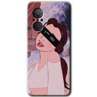 MRCİLETİSİM Huawei Nova 9 SE Kılıf HD Desen Baskılı Arka Kapak+Temperli Cam - Bad Girl