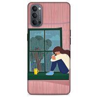 Oppo Reno 4 Kılıf Depresyon (18) Telefon Kılıfları Pembe Yeşil