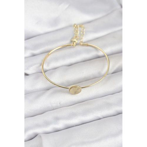 Gold Renk Pirinç Model Kadın Bileklik