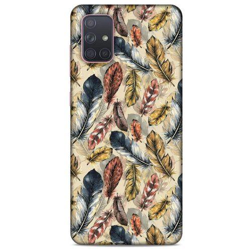 Samsung Galaxy A71 Kılıf Desenli Özel Seri Tüyler (29) Arka Koruma Kılıfı