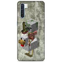 Lopard Oppo A91 Uyumlu Kılıf PiXel (43) Thin Fit Kılıf Tavuk MC