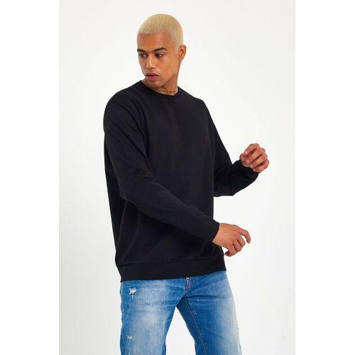 Süperlife Erkek Gri Bisiklet Yaka Ribanalı Regular Fit Sweatshirt spr26swk930