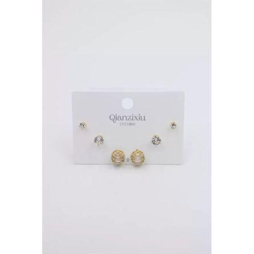 Çoklu Set Küpe - Altın