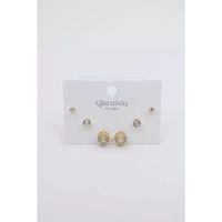 Çoklu Set Küpe - Altın