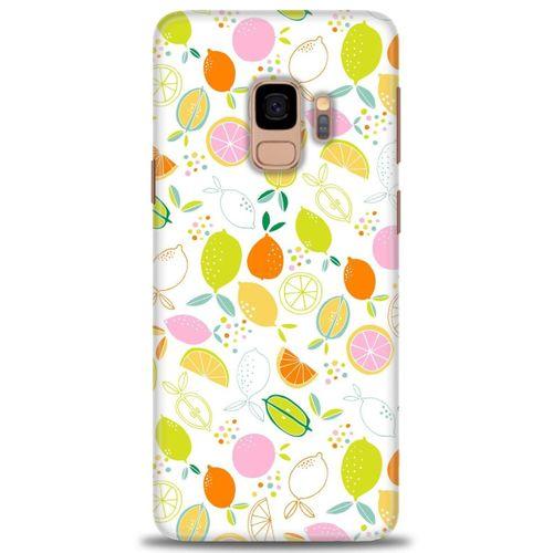 Samsung Galaxy S9 Kılıf HD Baskılı Kılıf - Renkli Limonlar + Tam Ekran Koruyucu