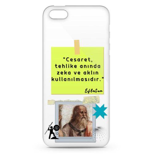 Apple iPhone 5s Kılıf Caps Eflatun Arka Kapak Koruma Desenli Full Koruyucu