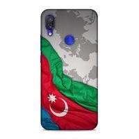 Xiaomi Redmi Note 7 Uyumlu Kılıf Azarbaijan (16) Kalın Kılıf Harita Bayrak