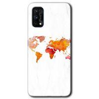 Realme 7 Pro Kılıf HD Desen Baskılı Arka Kapak - Dünya Haritası