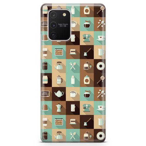 Samsung Galaxy A91 Kılıf Çay Kahve Makinesi Arka Kapak Koruma Desenli Full Koruyucu