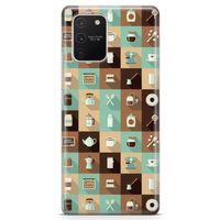 Samsung Galaxy A91 Kılıf Çay Kahve Makinesi Arka Kapak Koruma Desenli Full Koruyucu