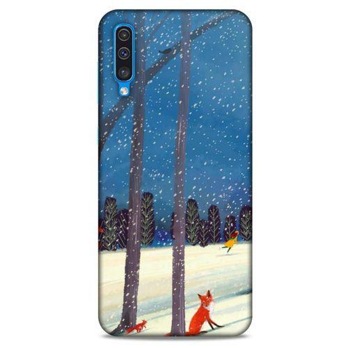 Samsung Galaxy A50 Kılıf Snowix (45) Liquid Air Kılıf Turuncu Mavi
