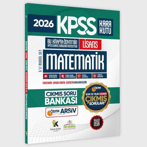 2026 FULLLisans KPSS Lisans Matematik Kara Kutu ÖSYM Çıkmış Soru Bankası Son 15 Yıl(Sadece Lisans)