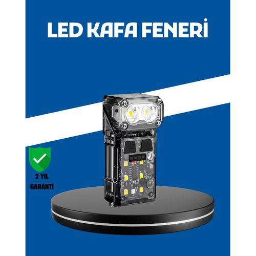 Şarjlı Led Kafa Lambası Manyetik Klipsli El Sensörlü Çok Fonksiyonlu
