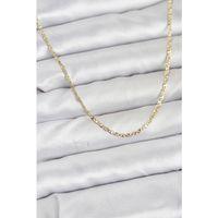 CM 14K Gold Renk Pirinç Lazer Model 60 cm Kadın Kolye