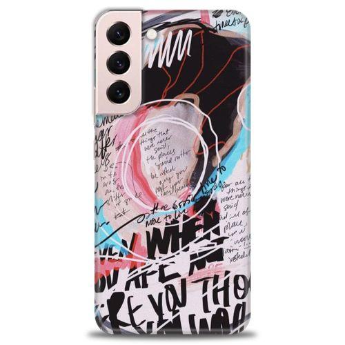 Samsung Galaxy S22 Plus Kılıf HD Baskılı Kılıf - Yazılar + Tam Ekran Koruyucu