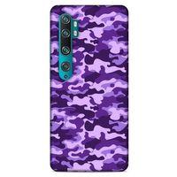 Xiaomi Mi Note 10 Uyumlu Kılıf Mor Delisi (13) Silikon Kap Kamuflaj