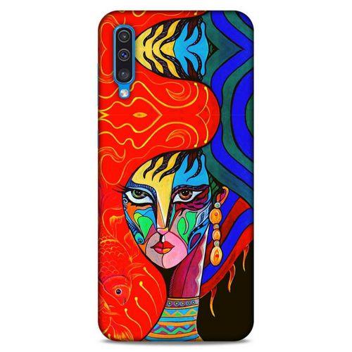 Lopard Samsung Galaxy A50 Uyumlu Kılıf Sürreal Yüzler ♀ (10) Full Koruma Kılıfı Desenli