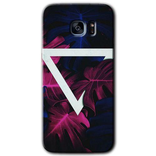 Galaxy S7 Edge Kılıf HD Desen Baskılı Arka Kapak - Mekanik Yaprak