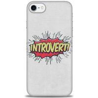 iPhone 7 Kılıf HD Baskılı Kılıf - Introvert! + Tam Ekran Koruyucu