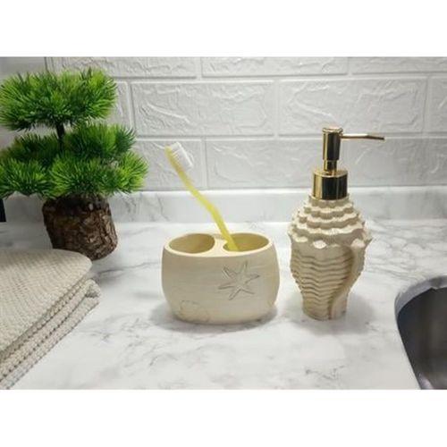 Sıvı Sabunluk,Diş Fırçalık 2 Li Banyo Seti,İstiridye