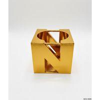 Gold Centikli Harf Seklinde Mini Dekoratif Saksi Ismine Ozel Bas Harf Tasarim Masa Ustu Ofis Dekoru 7 Cm