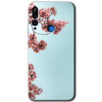 Huawei Y9 Prime 2019 Kılıf Baskılı Kapak - Japon Çiçeği + 5D Tam Kaplayan Cam