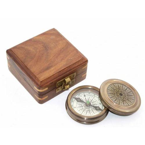 Ahşap Kutulu Pusula Model 1