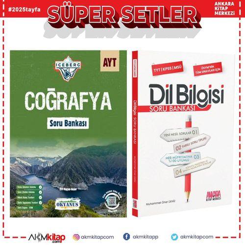 Okyanus AYT Coğrafya Iceberg ve AKM Dil Bilgisi Soru Bankası Seti 2 Kitap