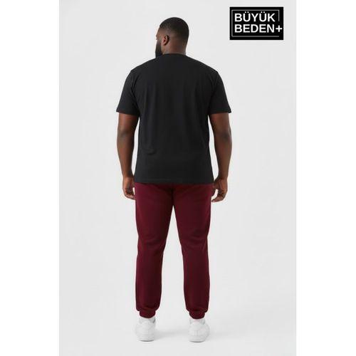 Erkek Büyük Beden BROOKLYN Baskılı Paça Lastikli Rahat Kesim Jogger İnce Eşofman Altı SPR26BEA951-2