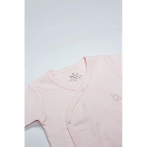 Organik Natural Basic Style Kruvaze Yarım Kol Body BS17101 Pembe